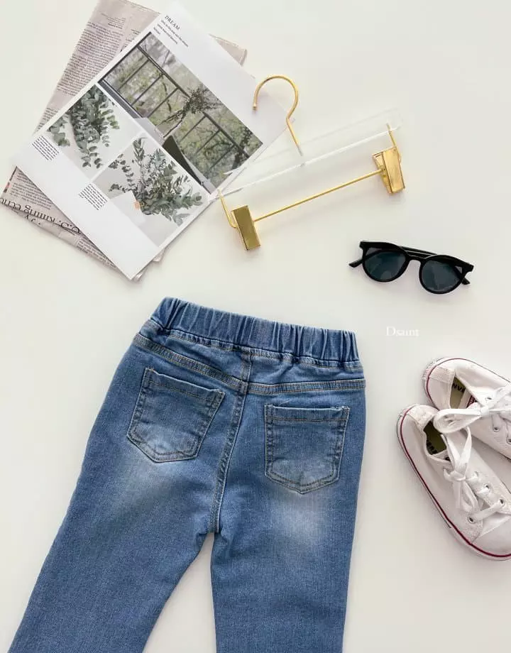 Dsaint - Korean Children Fashion - #childrensboutique - Sand Striaght Jeans - 11