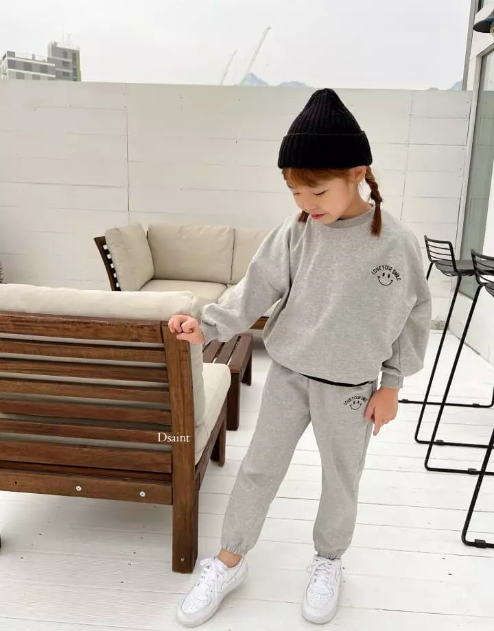 Dsaint - Korean Children Fashion - #childrensboutique - Love Smile Top Bottom Set - 4