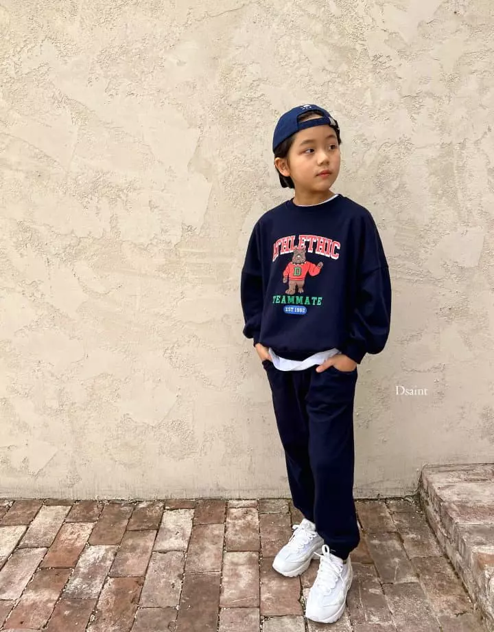 Dsaint - Korean Children Fashion - #childrensboutique - AT Bull Dog Top Bottom Set - 4