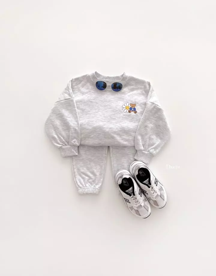 Dsaint - Korean Children Fashion - #designkidswear - Flower Bear Top Bottom Set - 12