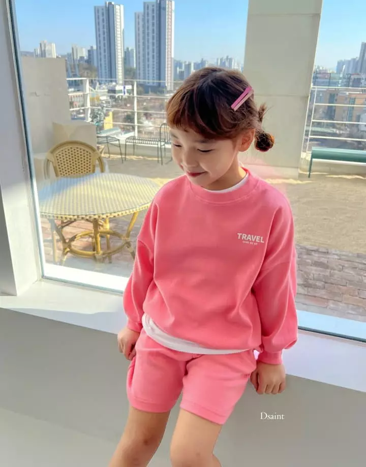 Dsaint - Korean Children Fashion - #kidsshorts - Travel Top Pants Shorts Set - 5