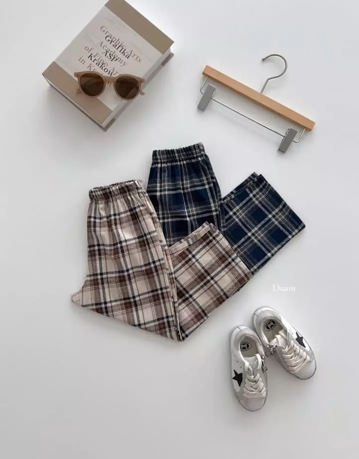 Dsaint - Korean Children Fashion - #littlefashionista - Best Check Pants - 11