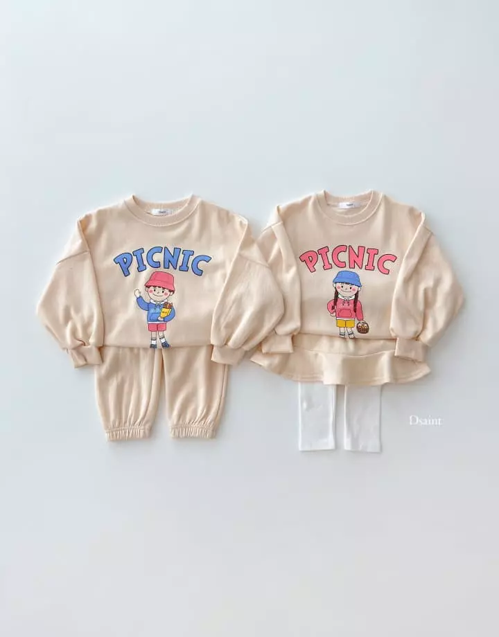 Dsaint - Korean Children Fashion - #Kfashion4kids - Picnic Top Bottom Set - 4
