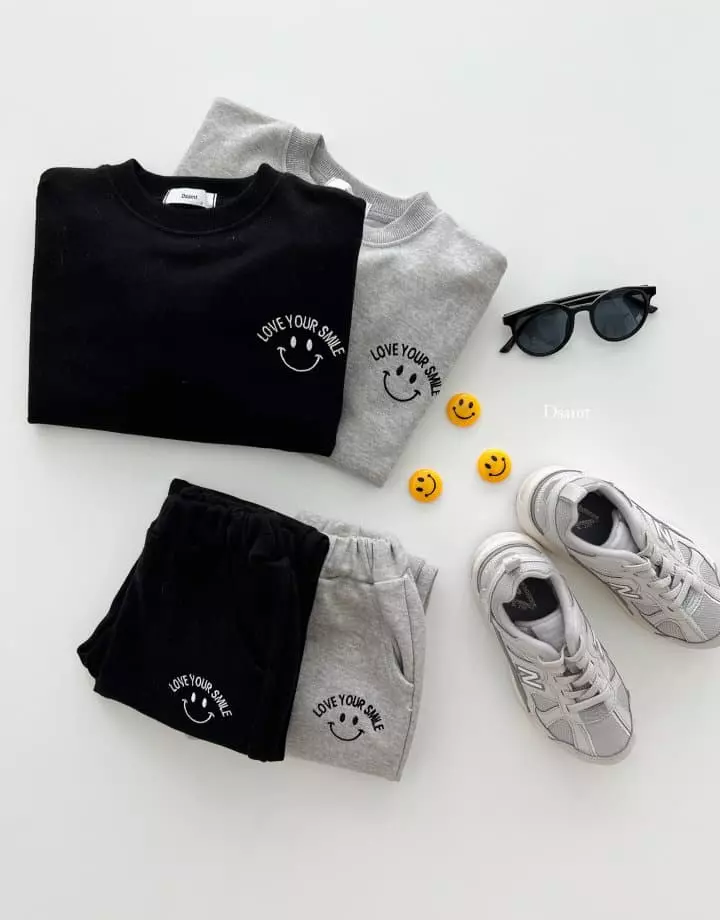 Dsaint - Korean Children Fashion - #magicofchildhood - Love Smile Top Bottom Set - 12