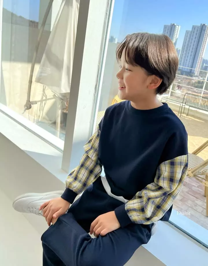 Dsaint - Korean Children Fashion - #magicofchildhood - Our 2 Check Top Bottom Set - 3