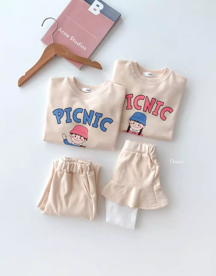 Dsaint - Korean Children Fashion - #magicofchildhood - Picnic Skirt Leggings Set - 6