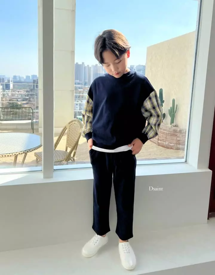 Dsaint - Korean Children Fashion - #prettylittlegirls - Our 2 Check Top Bottom Set - 5