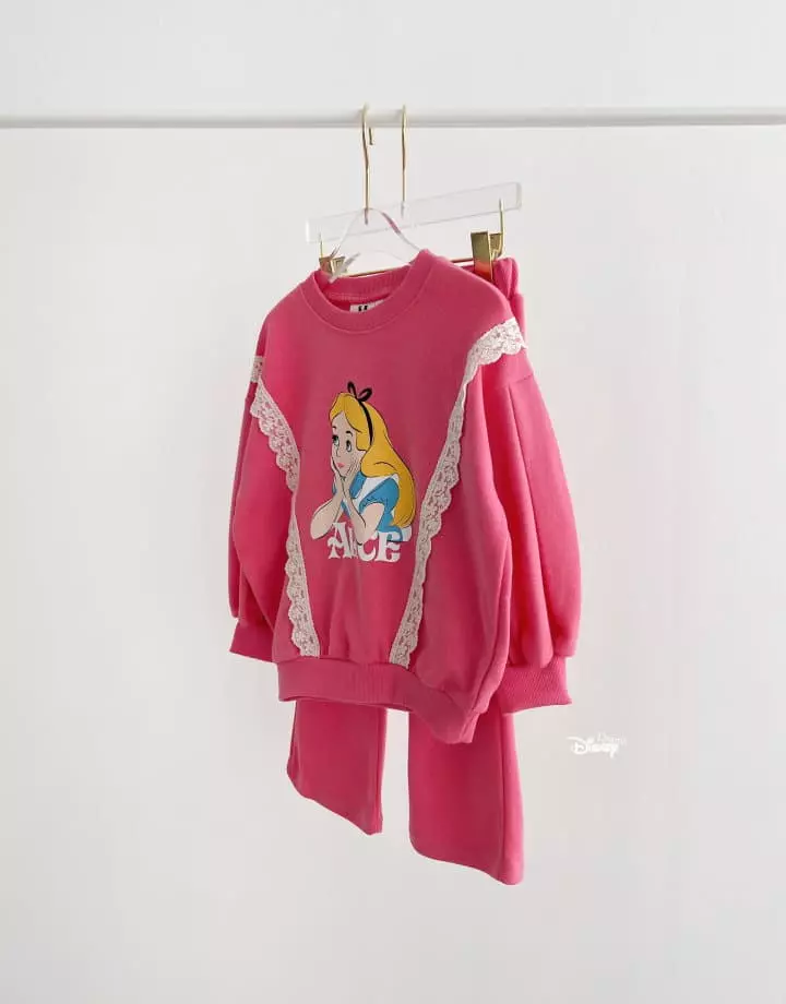 Dsaint - Korean Children Fashion - #todddlerfashion - Lace Alice Bootscut Top Bottom Set - 5