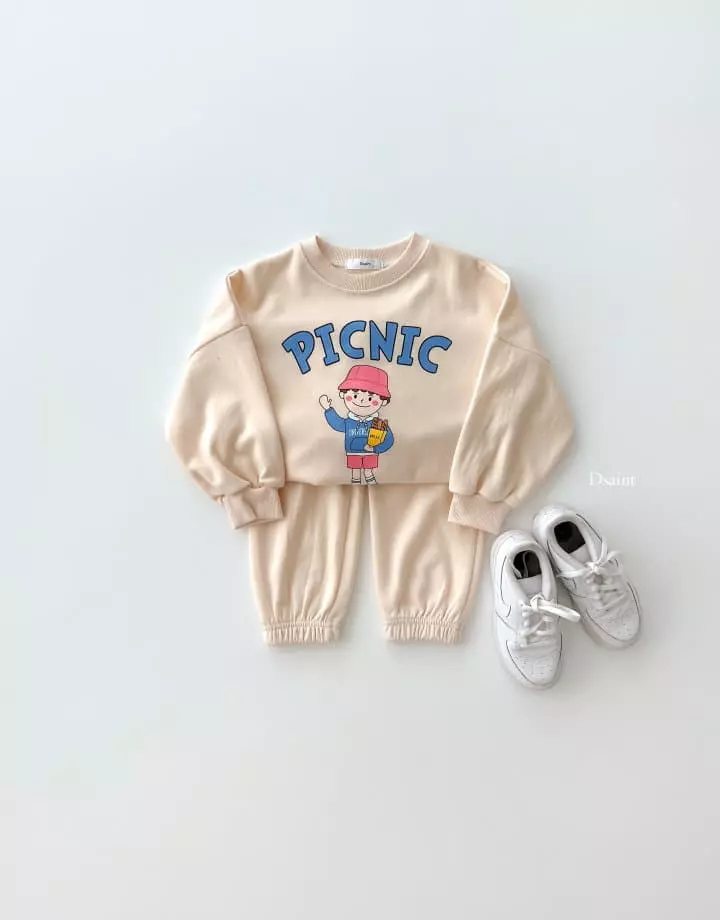 Dsaint - Korean Children Fashion - #todddlerfashion - Picnic Top Bottom Set - 8