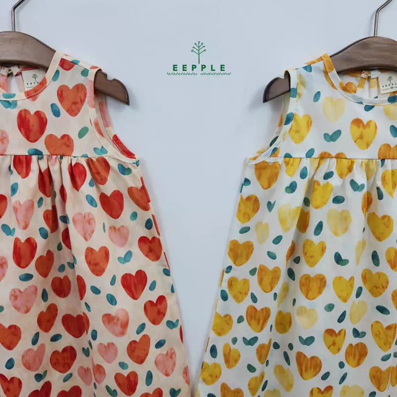 Eepple - Korean Children Fashion - #Kfashion4kids - Heart One-piece - 3