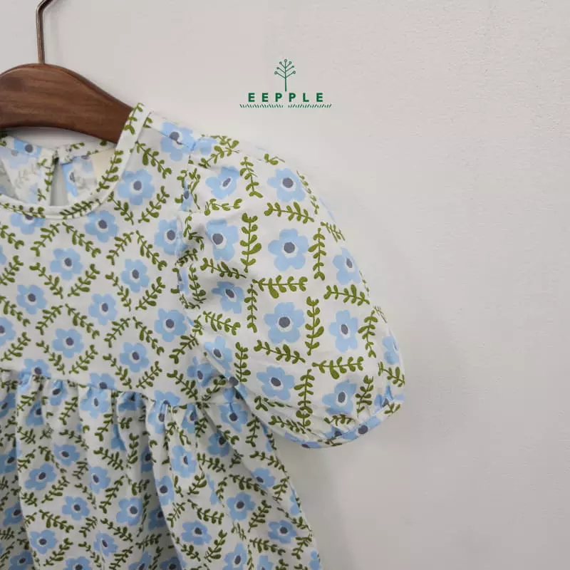 Eepple - Korean Children Fashion - #designkidswear - Floral Puff One-piece - 2