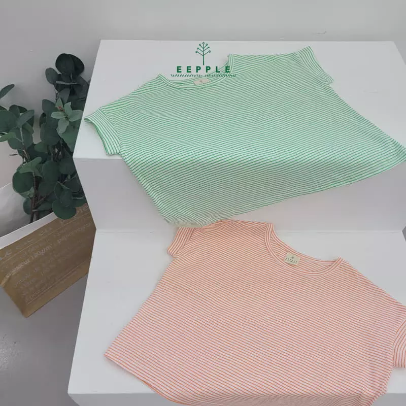Eepple - Korean Children Fashion - #discoveringself - Boxy Stripes Tee - 2