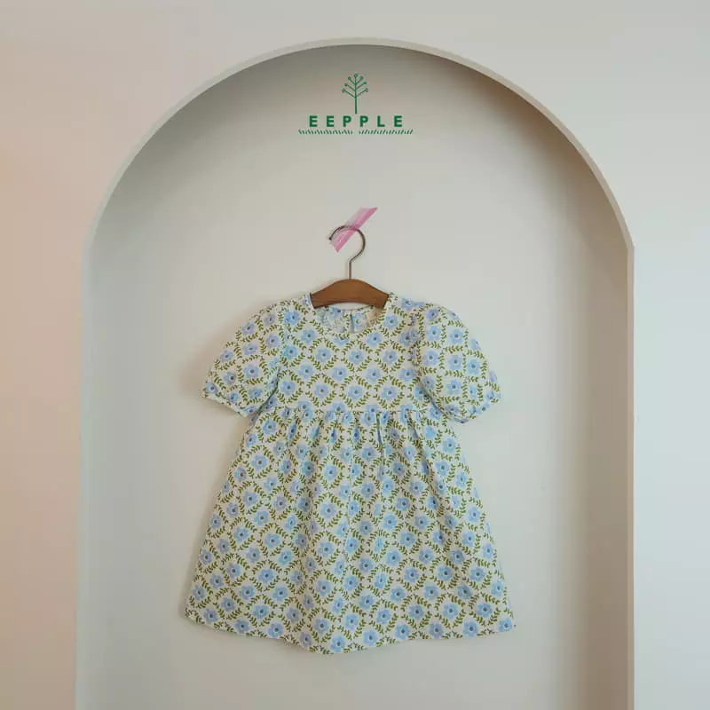 Eepple - Korean Children Fashion - #discoveringself - Floral Puff One-piece - 4