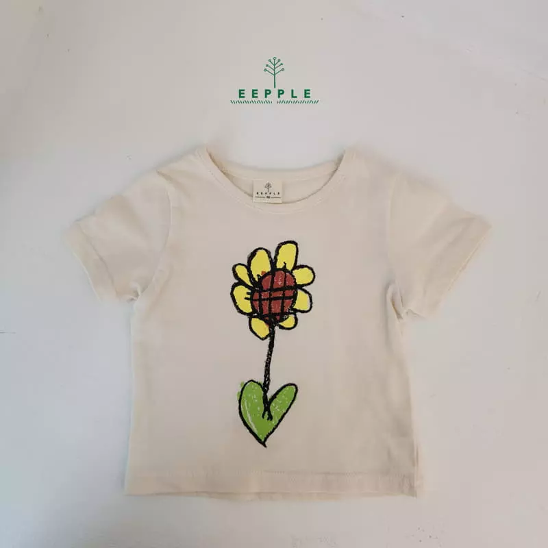 Eepple - Korean Children Fashion - #kidsshorts - Sun Flower Tee - 4