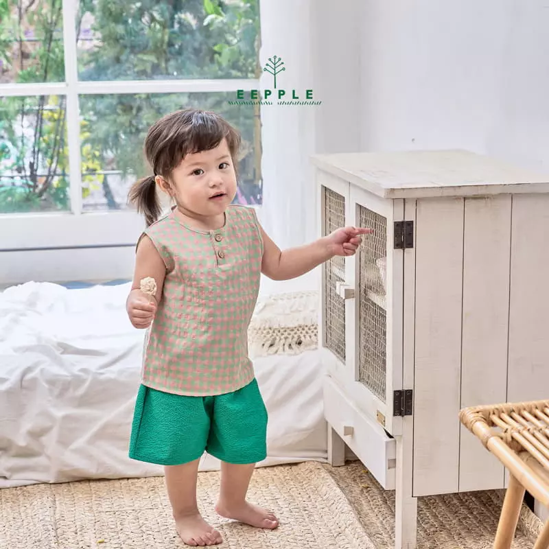 Eepple - Korean Children Fashion - #magicofchildhood - Cube Sleeveless Shirt - 10