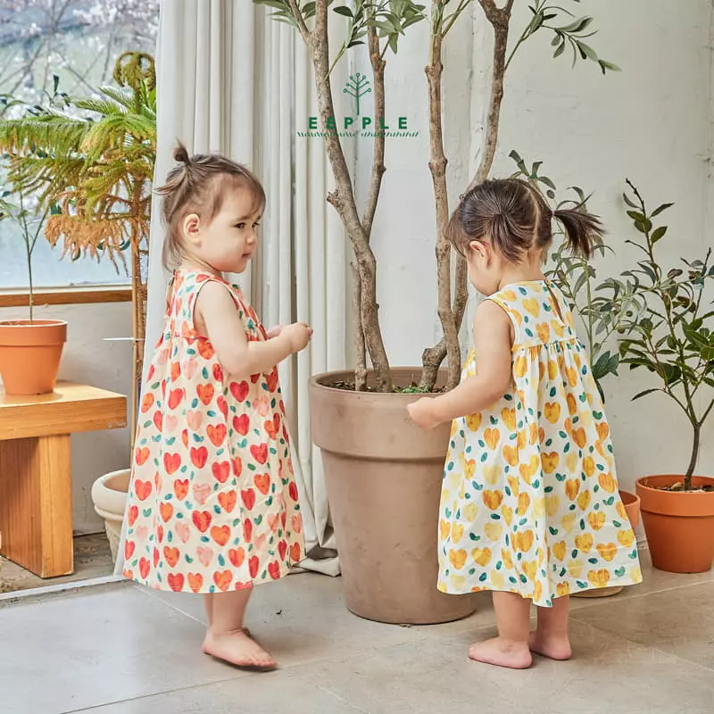 Eepple - Korean Children Fashion - #minifashionista - Heart One-piece - 6