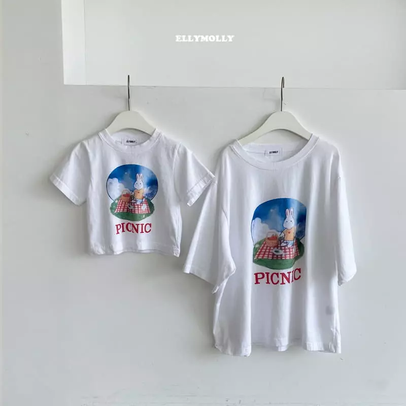 Ellymolly - Korean Children Fashion - #Kfashion4kids - Picnic Rabbit Tee - 6