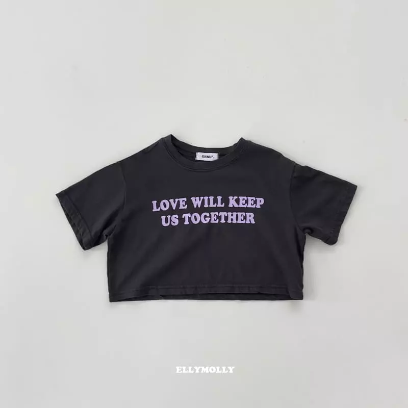 Ellymolly - Korean Children Fashion - #Kfashion4kids - Love Keep Crop Tee - 2