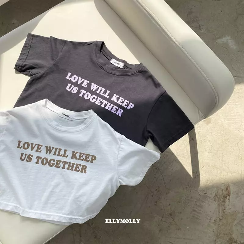 Ellymolly - Korean Children Fashion - #childofig - Love Keep Crop Tee - 7
