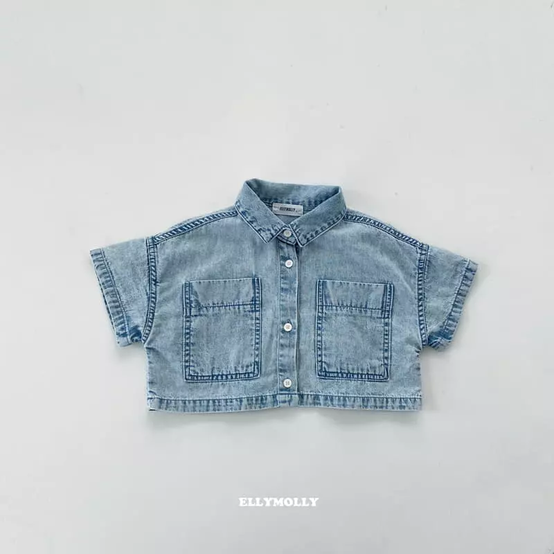 Ellymolly - Korean Children Fashion - #childrensboutique - Big Pocket Shirt