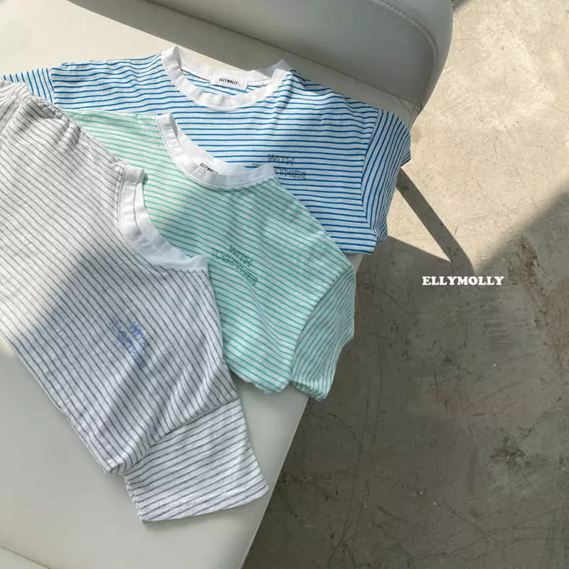 Ellymolly - Korean Children Fashion - #designkidswear - Together Stripes Tee - 10