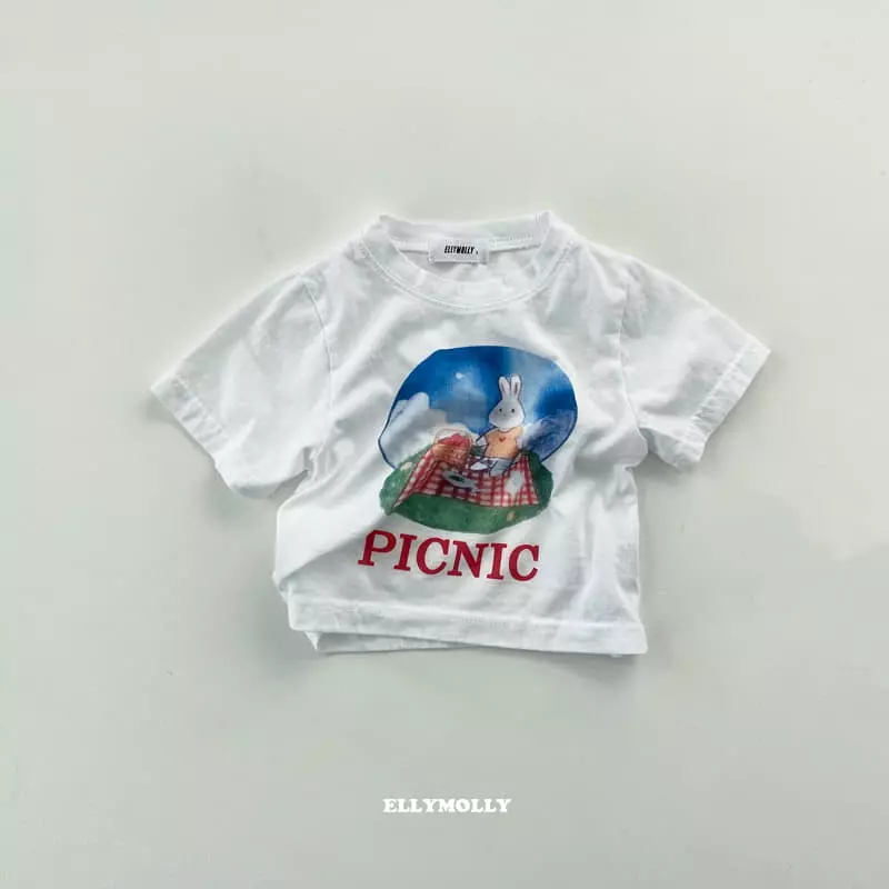 Ellymolly - Korean Children Fashion - #discoveringself - Picnic Rabbit Tee