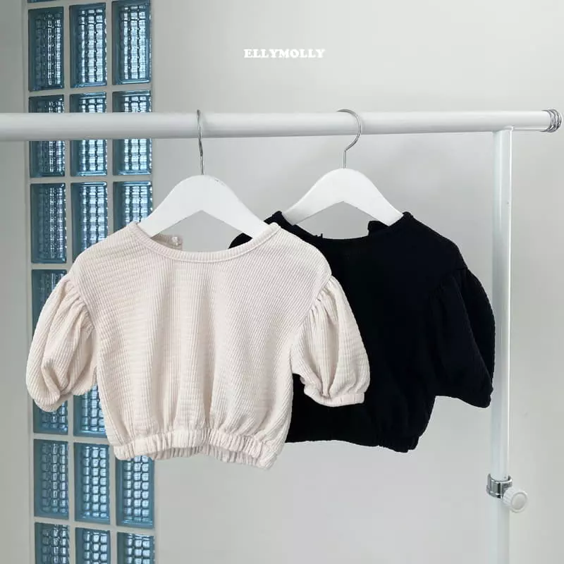 Ellymolly - Korean Children Fashion - #discoveringself - Embo Shirring Tee - 6