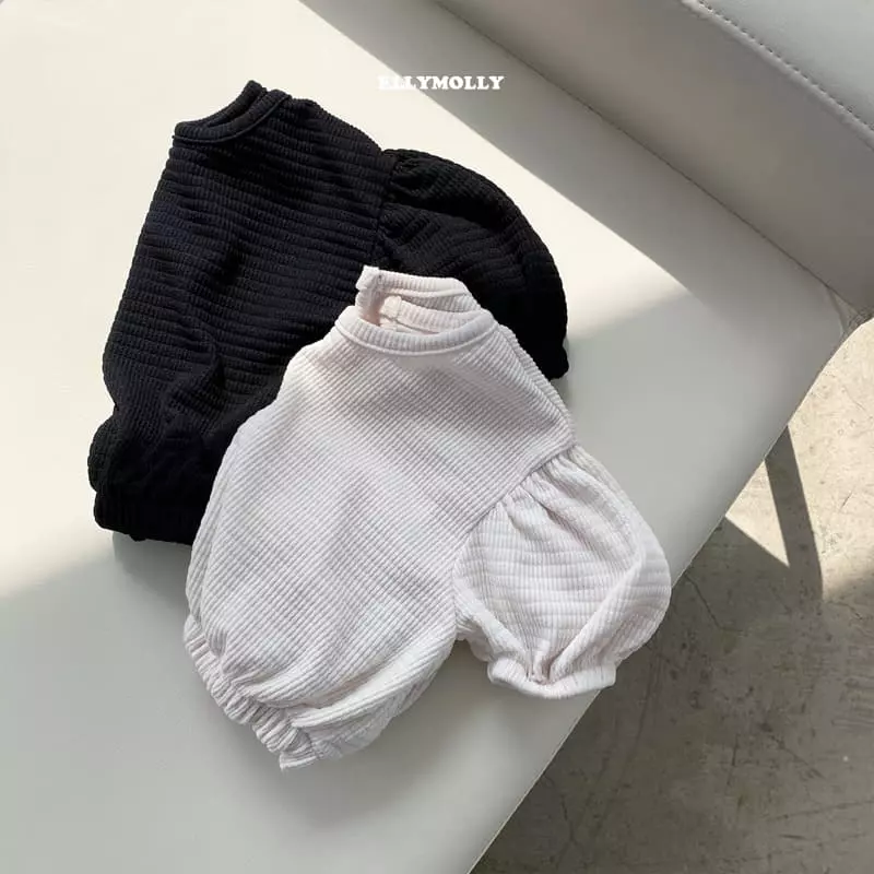 Ellymolly - Korean Children Fashion - #fashionkids - Embo Shirring Tee - 7