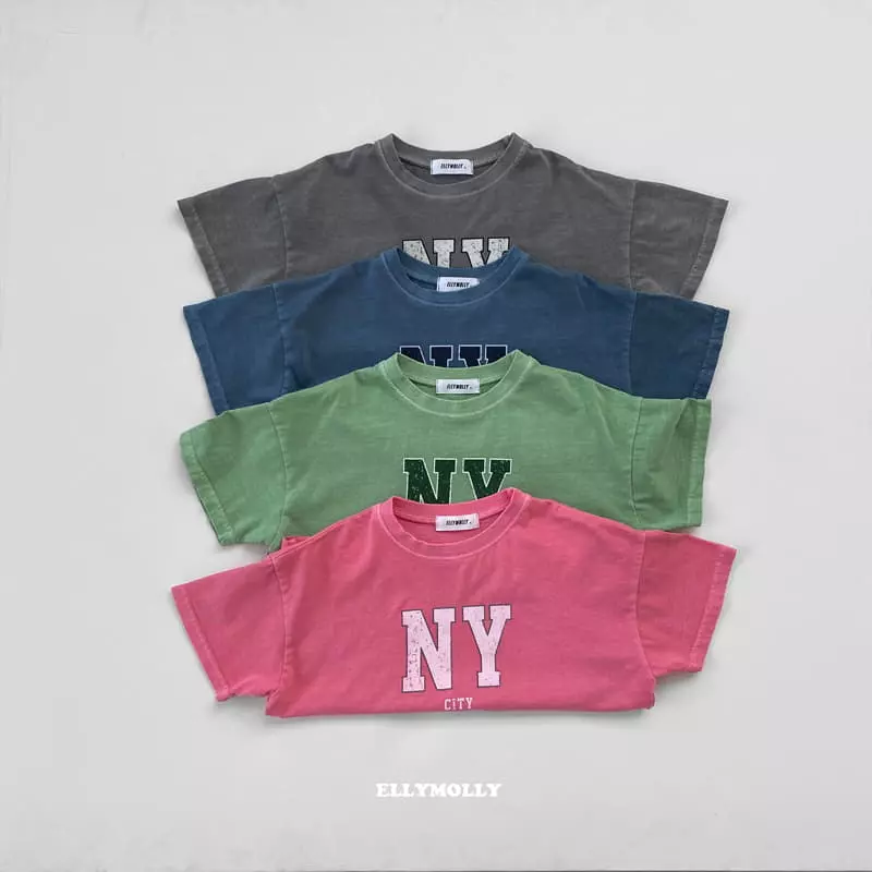 Ellymolly - Korean Children Fashion - #kidsshorts - NY Dyeing Tee - 7