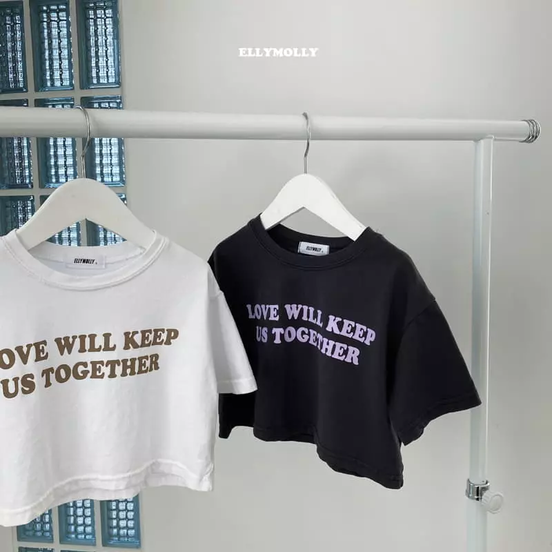 Ellymolly - Korean Children Fashion - #minifashionista - Love Keep Crop Tee - 5