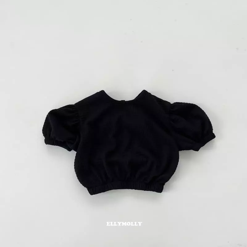 Ellymolly - Korean Children Fashion - #stylishchildhood - Embo Shirring Tee - 2