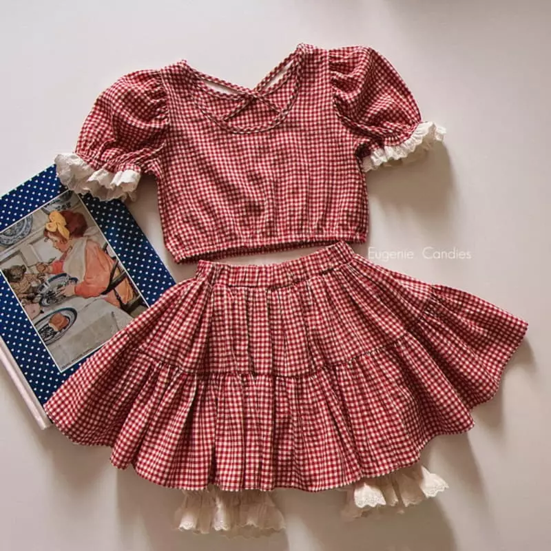 Eugenie Candies - Korean Children Fashion - #kidsstore - Anne Top Bottom Set - 4