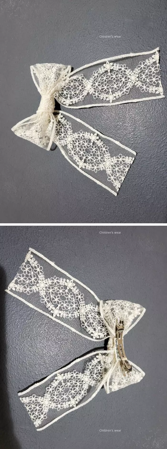 Flower J - Korean Children Fashion - #magicofchildhood - Lace Ribbon Hairpin