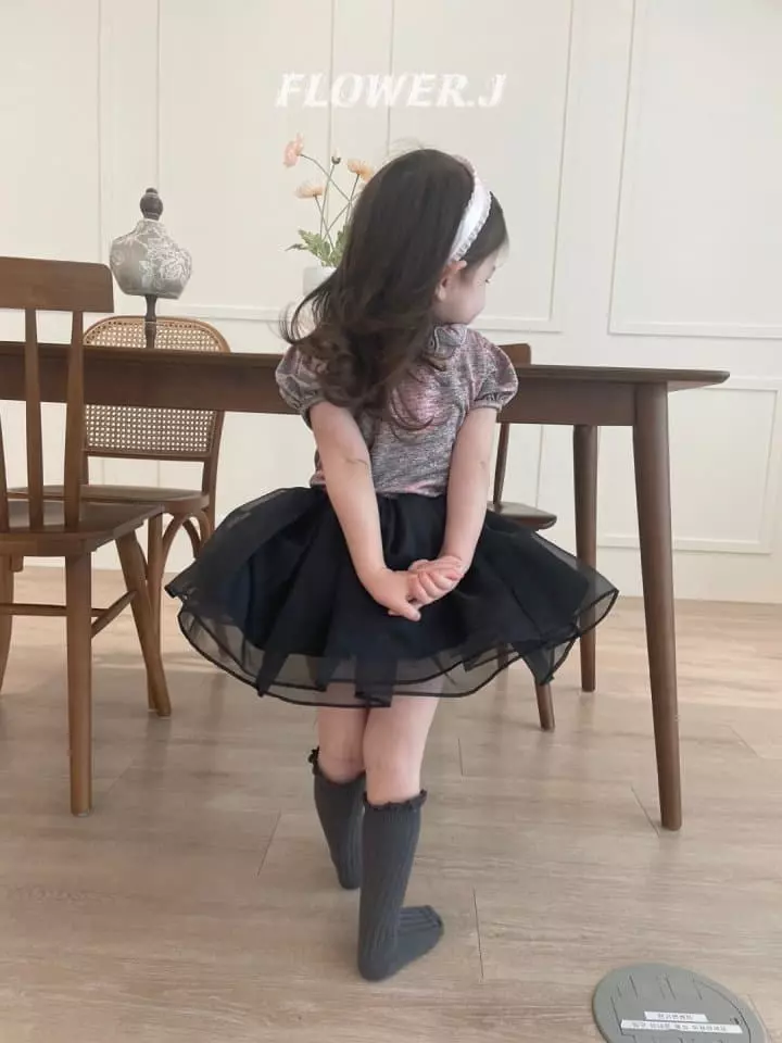Flower J - Korean Children Fashion - #magicofchildhood - Matal Tee - 4