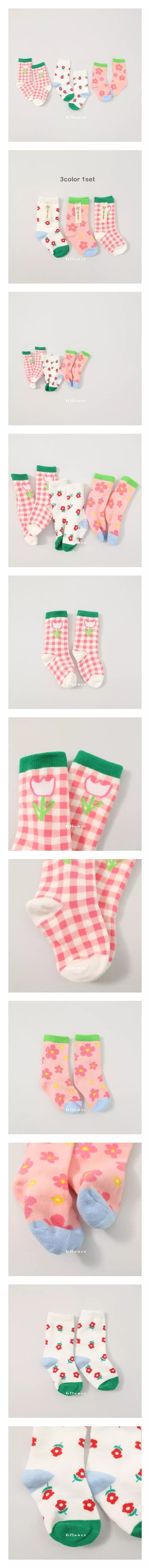 G Flower - Korean Children Fashion - #childofig - Flower Socks Set 1