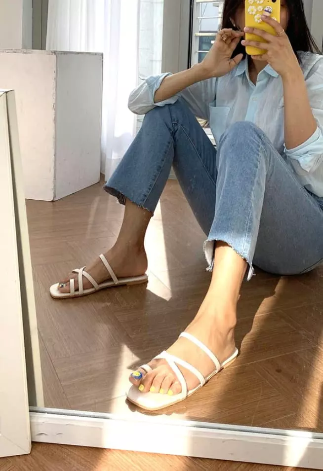 Golden Shoe - Korean Women Fashion - #momslook - bu3014 Slippers - 6