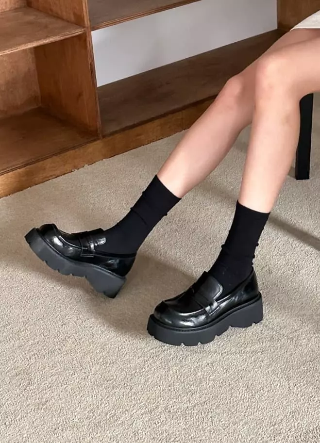 Golden Shoe - Korean Women Fashion - #vintagekidsstyle - ra255 Bloafer - 3