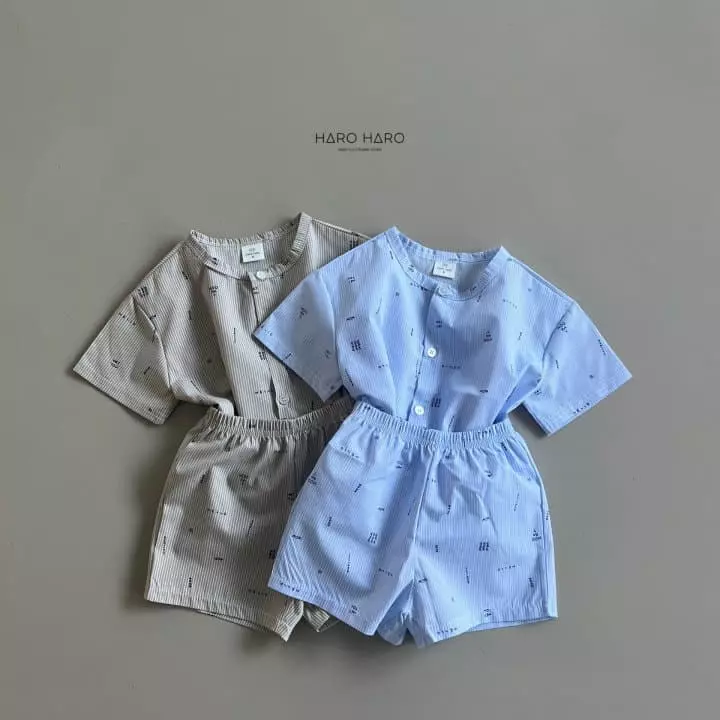Haro Haro - Korean Children Fashion - #childofig - Hello Top Bottom Set - 6