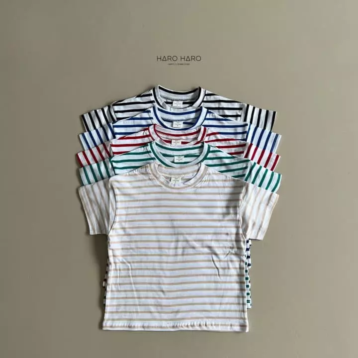 Haro Haro - Korean Children Fashion - #childrensboutique - Paint Stripes Tee