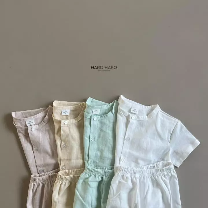 Haro Haro - Korean Children Fashion - #designkidswear - Linen Top Bottom Set - 7