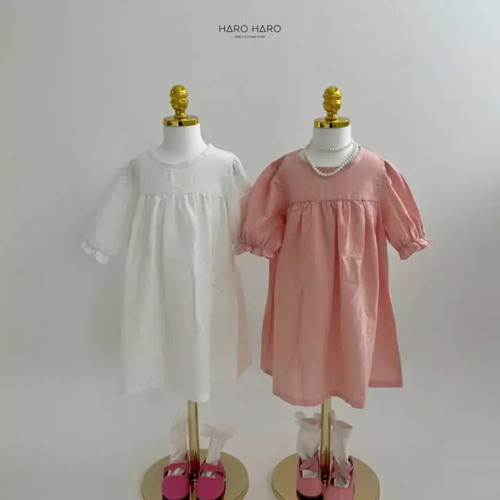Haro Haro - Korean Children Fashion - #discoveringself - Shirring Linen One-piece - 12
