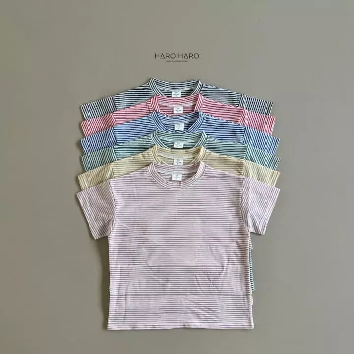 Haro Haro - Korean Children Fashion - #discoveringself - Crayon Stripes Tee