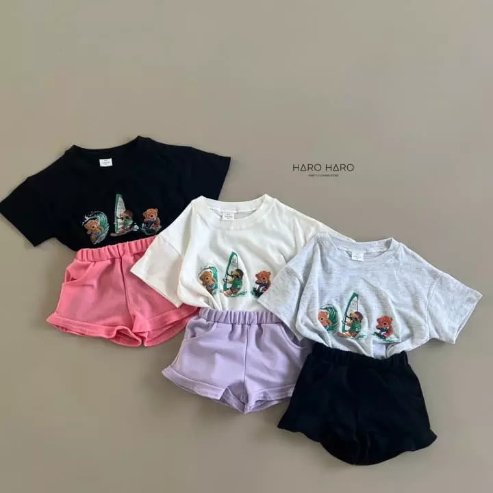 Haro Haro - Korean Children Fashion - #fashionkids - Bear Surfing Tee - 9