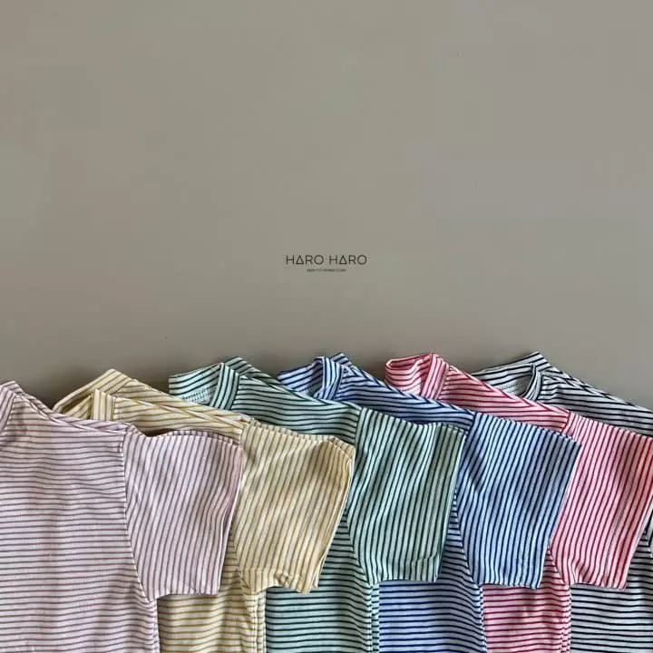 Haro Haro - Korean Children Fashion - #fashionkids - Crayon Stripes Tee - 2