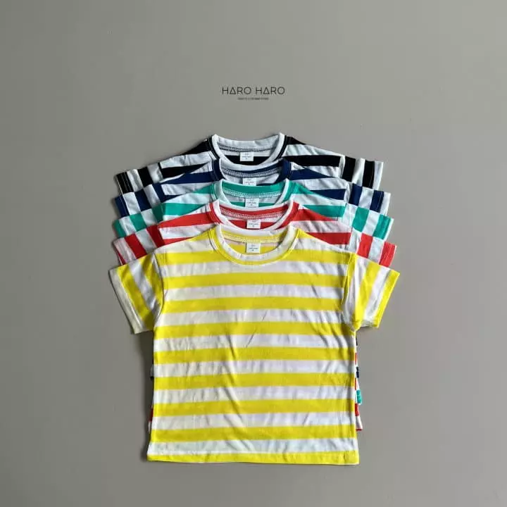 Haro Haro - Korean Children Fashion - #fashionkids - Parasol Stropes Tee