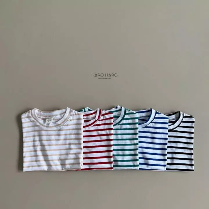 Haro Haro - Korean Children Fashion - #kidzfashiontrend - Paint Stripes Tee - 7