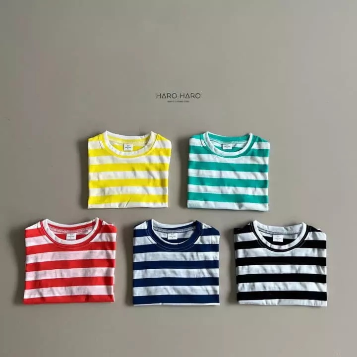 Haro Haro - Korean Children Fashion - #magicofchildhood - Parasol Stropes Tee - 7