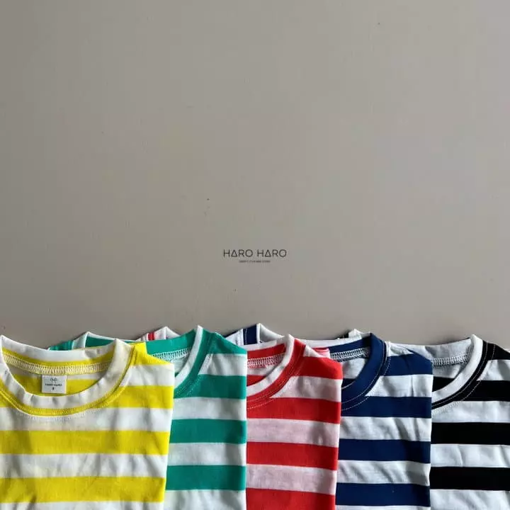 Haro Haro - Korean Children Fashion - #minifashionista - Parasol Stropes Tee - 8