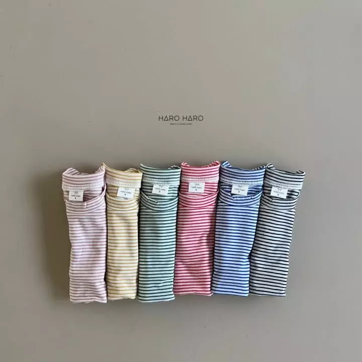 Haro Haro - Korean Children Fashion - #prettylittlegirls - Crayon Stripes Tee - 10