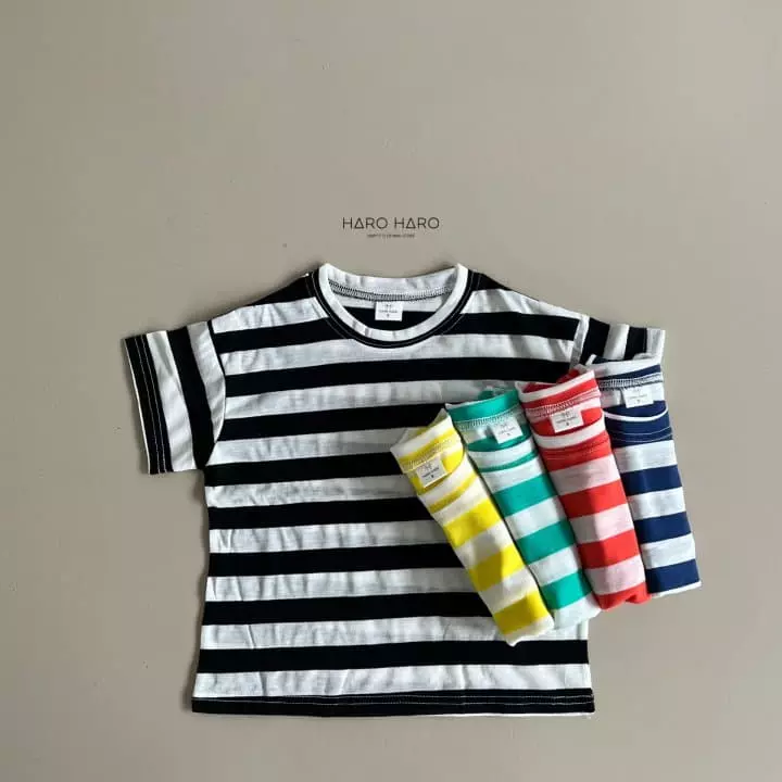 Haro Haro - Korean Children Fashion - #stylishchildhood - Parasol Stropes Tee - 12
